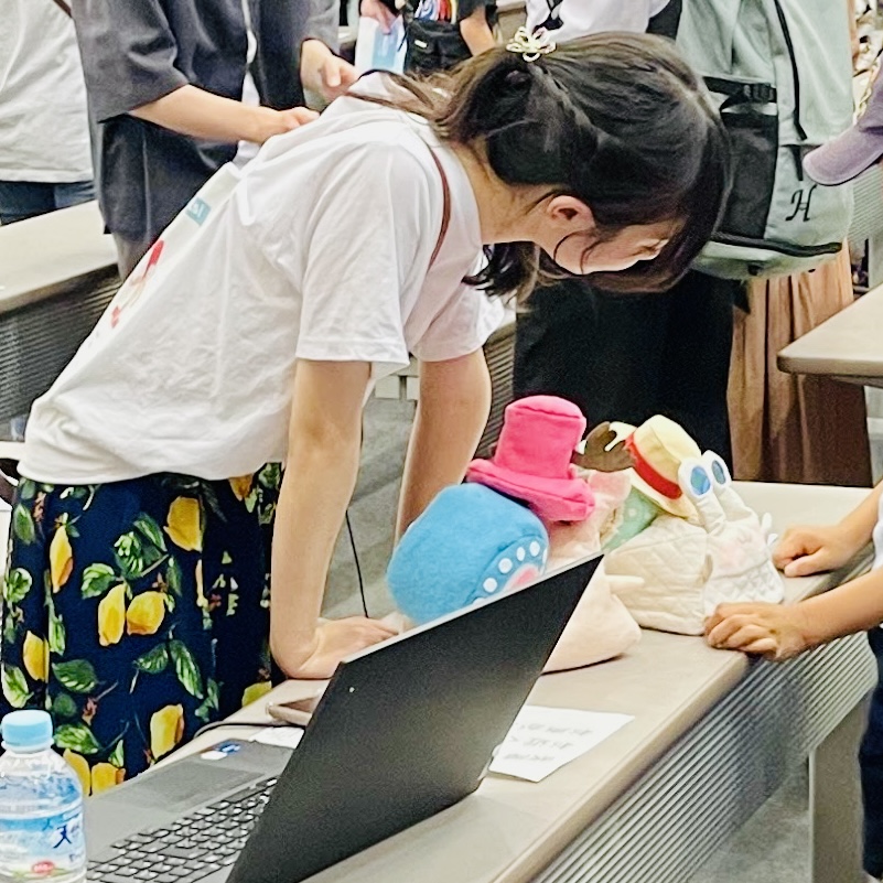 Denden-mushi during the exhibition